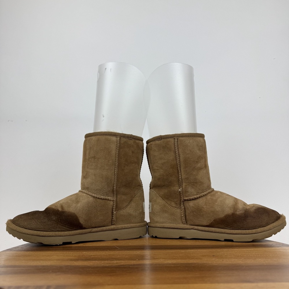 Big Kids Ugg Classic II Chestnut Suede Wool Lined Comfort Causal Boots Size 4 Y